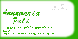 annamaria peli business card